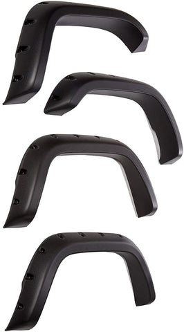 Bushwacker 5" Cut Out Style Fender Flares 4 Piece Kit Matte Black  1984-2001 Cherokee XJ 2 Door
