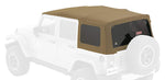 Bestop Twill Supertop NX Soft Top w/ Tinted Rear & Side Windows, No Doors, Complete Soft Top - Tan Twill