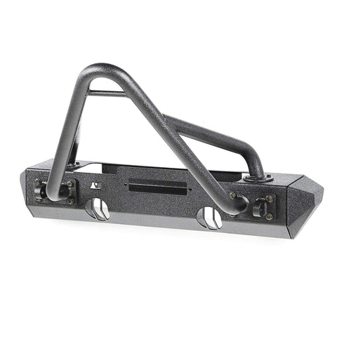 Rugged Ridge XHD Front Winch Bumper w/ Stubby Bumper Ends & Stinger Bar - Textured Black