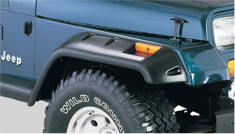 Bushwacker Front Cut-Out Style Fender Flares Matte Black 1987-1995 Wrangler YJ