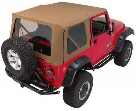 Rampage Complete Soft Top w/ Tinted Windows, Fits Full Steel Doors, Khaki Diamond