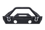 DV8 Off-Road Stubby Front Bumper, Steel - Textured Black