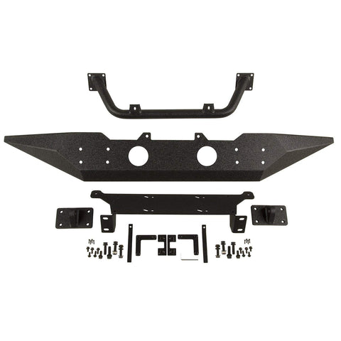 Rugged Ridge Spartan Front Bumper w/ Standard Ends & Overrider Bar - Textured Black