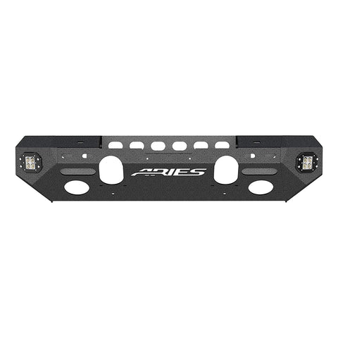 Aries Automotive TrailChaser Front Bumper w/ LED Corners, Carbon Steel - Textured Black