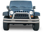 Rampage Products Front Double Tube Bumper, Stainless Steel