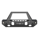 Aries Automotive TrailChaser Front Bumper w/ Angular Brush Guard & LED Corners, Aluminum - Textured Black