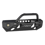 Aries Automotive TrailChaser Front Bumper w/ Round Center Brush Guard & LED Corners, Steel - Textured Black