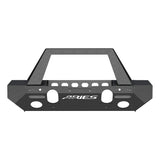 Aries Automotive TrailChaser Front Bumper w/ Angular Brush Guard & Corner End Caps, Aluminum - Textured Black