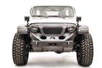 Fab Fours JL Grumper Stubby Front Bumper w/ D-Ring Mounts - Matte Black Powdercoat