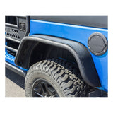 Aries Automotive Rear Tubular Fender Flares, 5.5" Wide, Aluminum - Textured Black Powder Coat - Pair