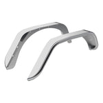 Aries Automotive Rear Tubular Fender Flares, Raw Aluminum - Pair