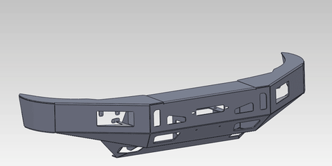 Hanson Heavy Duty Basic Front Non-Winch Bumper 2011-2012 Chevy 2500/3500