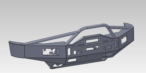 Hanson Heavy Duty Pre-Runner Tube Front Winch Bumper 2011-2012 Chevy 2500/3500