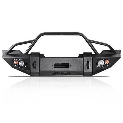 Fab Fours Lifestyle Front Winch Bumper w/ Grill Guard & 1" D-Ring Mounts - Matte Black Powder Coat