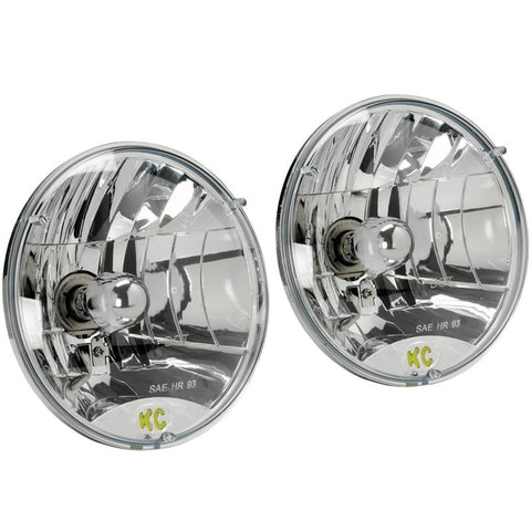 KC Hilites 7" Round Headlights Clear 55/60 Watt Pair