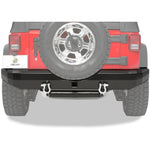 Bestop HighRock 4x4 Rear Bumper w/ Class 2.5" Hitch & Departure Roller Mount - Black Metal