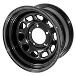 Rugged Ridge Steel D-Window Wheel, 15" x 10", 5" x 4.5" Bolt Pattern - Black