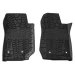 Mopar Front Floor Mat Set with Jeep Logo, Black - 2 Piece