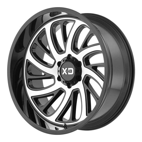 KMC XD826 Surge Series Wheel, 20" x 12" - Gloss Black w/ Machined Face