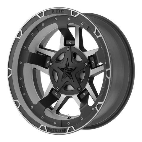 KMC XD827 Rockstar III Series Wheel, 17" x 9" - 5" x 4.5" - Matte Black Machined