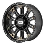 KMC XD829 Hoss II Series Wheel, 17" x 9" - Satin Black Machined w/ Dark Tint Clear Coat