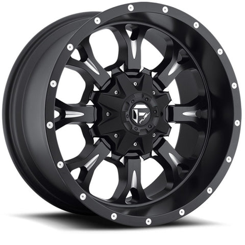 Fuel Krank Series Wheel - 17" x 9" - Bolt Pattern 5" x 5" - Matte Black & Milled