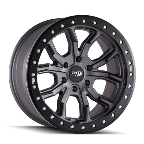 Dirty Life DT-1 9303 Series Wheel, 17" x 9", 5" x 5" Bolt Pattern - Matte Gunmetal