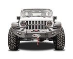 Fab Fours Lifestyle Front Winch Bumper w/ Grill Guard & 1" D-Ring Mounts - Matte Black Powder Coat