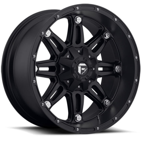 Fuel Hostage Series Wheel - 17" x 9" - Bolt Pattern 5 x 4.5" and 5 x 5" - Matte Black